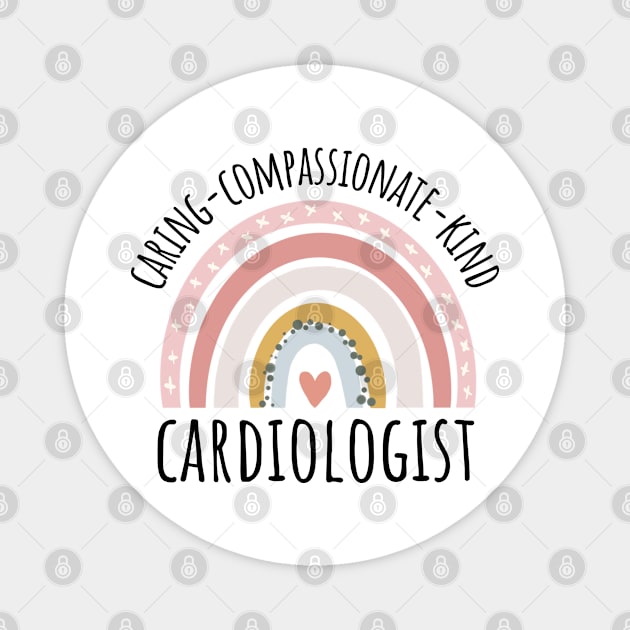 cardiologist rainbow pastel Magnet by IndigoPine